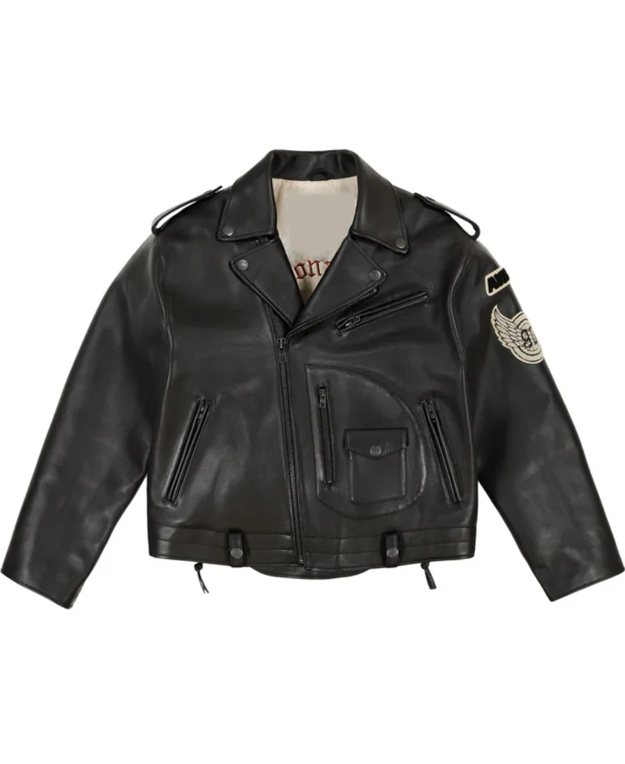 Avirex Black Motorcycle Leather Jacket | Trendy Leather Jackets